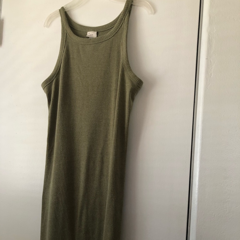 Olive green maxi dress